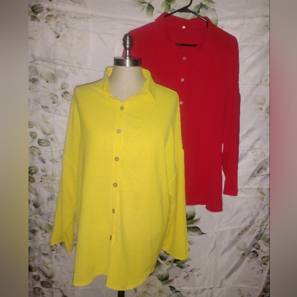 Set Of Button Up Tops Size 3X